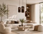 TESSA pendant lamp bronze metal set of 2 - Image 2