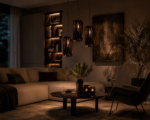 TESSA pendant lamp bronze metal set of 2 - Image 3