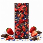 Gourmet Bitterschokolade Erdbeere Kornblume – Bild 2