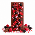 Gourmet Milchschokolade Himbeere, schwarze Johannisbeeren, Herz – Bild 2