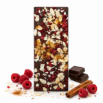 Gourmet Bitterschokolade Himbeere, Mandel, Zimt – Bild 2