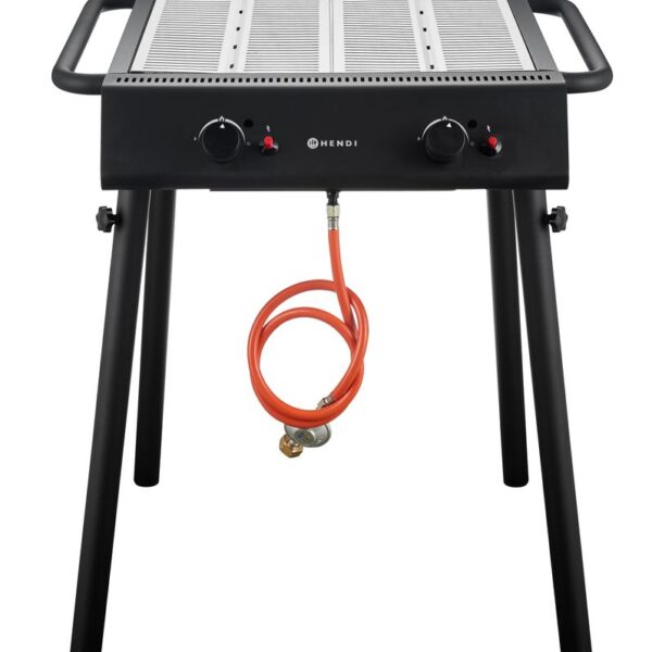 Gasgrill Xantos Black, HENDI, Schwarz, 9,5kW, 770x710x(H)870mm