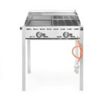 Grillsystem Green Fire mit 2 Brennern, HENDI, Profi Line, Emaillierte Grillplatte und Grillrost aus Gusseisen GN 1/1, 11,6kW, 740x615x(H)825mm – Bild 2