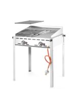 Grillsystem Green Fire mit 2 Brennern, HENDI, Profi Line, 2 Edelstahl Grillroste GN 1/1, 11,6kW, 740x612x(H)825mm – Bild 3