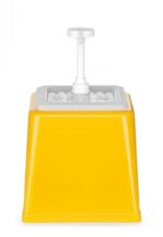 Pump-Saucenspender, HENDI, 2,5L, Gelb, 230x210x(H)327mm