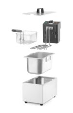 Fritteuse, HENDI, Budget Line, GN 1/3, 4L, Silber, 230V/2800W, 184x404x(H)258mm – Bild 4