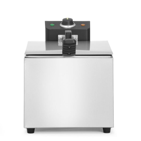 Fritteuse, HENDI, Budget Line, GN 1/2, 8L, Silber, 230V/3500W, 267x407x(H)308mm