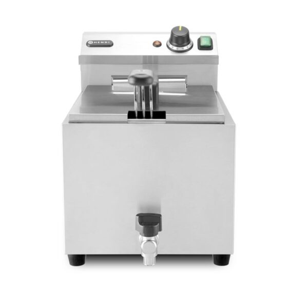 Fritteuse XL mit Ablasshahn, HENDI, Profi Line, 10L, 400V/6600W, 300x585x(H)377mm