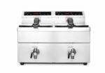 Induktionsfritteuse - mit Ablasshahn 2x8 l, HENDI, Profi Line, 16L, 230V/7000W, 577x609x(H)410mm – Bild 2