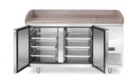 Pizzakühltisch mit Granitarbeitsplatte, 2 Türen, Arktic, 250L, Granit, 230V/250W, 800x1510x(H)1050mm – Bild 4