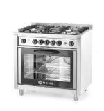 Gasherd - 5 Kochfelder mit Elektroofen, HENDI, Kitchen Line, Silber, 230V/2900W, 14,3kW, 900x653x(H)900mm – Bild 2