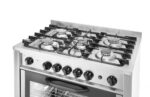 Gasherd - 5 Kochfelder mit Elektroofen, HENDI, Kitchen Line, Silber, 230V/2900W, 14,3kW, 900x653x(H)900mm – Bild 3