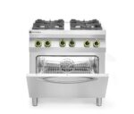 Gasherd 4-flammig mit Ofen GN 1/1, HENDI, Kitchen Line, 230V/3000W, 19kW, 800x722x(H)900mm – Bild 3
