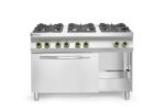 Gasherd Kitchen Line 6-flammig mit Ofen GN 1/1, HENDI, Kitchen Line, 230V/3000W, 28,5kW, 1200x722x(H)900mm