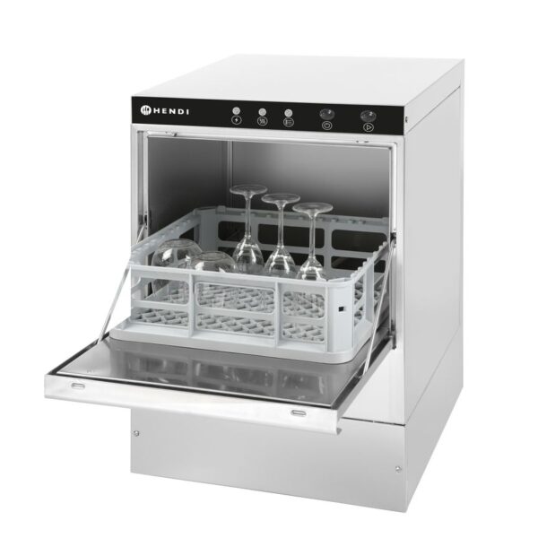 Geschirrspüler 40x40, elektromechanische Steuerung, HENDI, Budget Line, mit Laugenpumpe, 230V/2800W, 470x510x(H)710mm