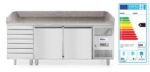 Pizza-Kühltisch, doppeltürig, Arktic, 250L, 230V/250W, 800x2010x(H)840mm – Bild 2