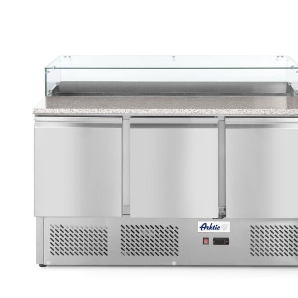 Pizzatisch, dreitürig 380L, Arktic, 254L, 230V/310W, 700x1365x(H)1120mm