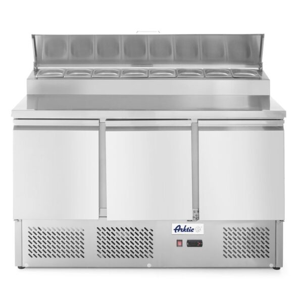 Kühltisch, dreitürig mit Aufsatz-Kühlvitrine 380 L, Arktic, 253L, 230V/310W, 700x1380x(H)1105mm