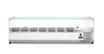 Aufsatz-Kühlvitrine Gastronorm 1/4, Arktic, 7x GN 1/4, GN 1/4, 31,5L, 230V/180W, 335x1505x(H)460mm
