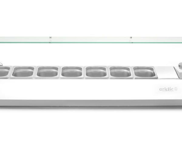 Aufsatz-Kühlvitrine Gastronorm 1/4, Arktic, 8x GN 1/4, GN 1/4, 36L, 230V/180W, 335x1805x(H)460mm