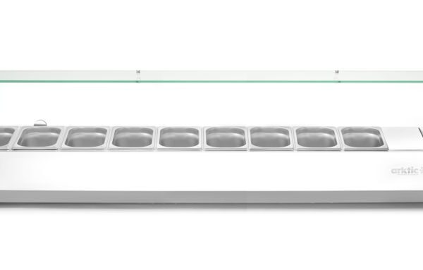 Aufsatz-Kühlvitrine Gastronorm 1/3, Arktic, 9x GN 1/3, GN 1/3, 54L, 230V/180W, 420x2005x(H)456mm