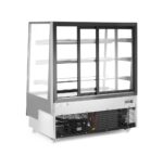 Kühlvitrine mit 3 geneigten Regalen, Arktic, Schwarz, 230V/490W, 833x1200x(H)1460mm – Bild 4