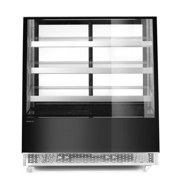 Kühlvitrine mit 3 geneigten Regalen, Arktic, Schwarz, 230V/490W, 833x1200x(H)1460mm