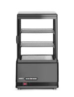 Aufsatz-Kühlvitrine 58 Liter, Arktic, schwarz, 230V/170W, 406x452x(H)830mm