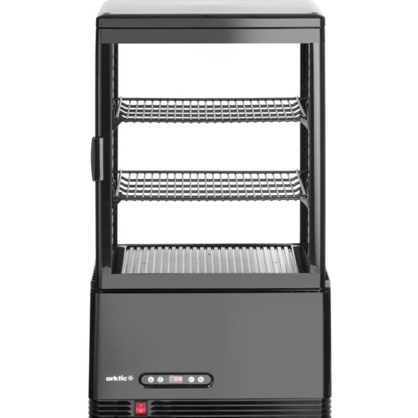 Aufsatz-Kühlvitrine 58 Liter, Arktic, schwarz, 230V/170W, 406x452x(H)830mm