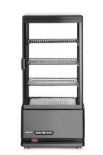 Aufsatz-Kühlvitrine 78 Liter, Arktic, schwarz, 230V/170W, 406x452x(H)985mm