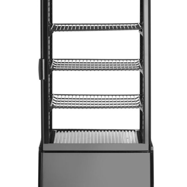 Aufsatz-Kühlvitrine 78 Liter, Arktic, schwarz, 230V/170W, 406x452x(H)985mm