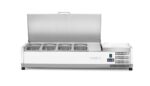 Aufsatz-Kühlvitrine Gastronorm 1/3, Arktic, 4x GN 1/3, GN 1/3, 24L, 230V/180W, 420x1205x(H)630mm – Bild 3