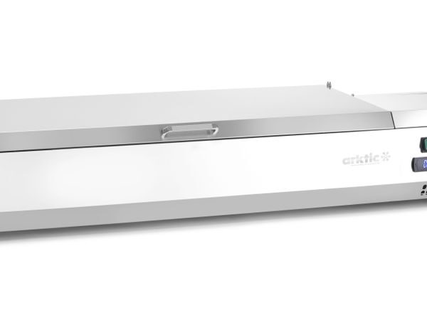 Aufsatz-Kühlvitrine Gastronorm 1/3, Arktic, 6x GN 1/3, GN 1/3, 36L, 230V/180W, 450x1405x(H)630mm
