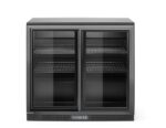 Bar-Kühlschrank mit zwei Schiebetüren, Arktic, 158L, Schwarz, 230V/160W, 520x900x(H)870mm