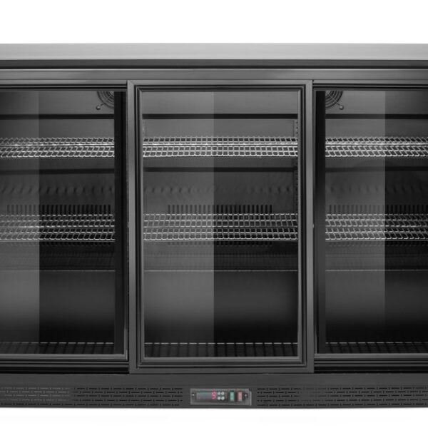 Kühlschrank mit drei Schiebetüren an der Bar , Arktic, 254L, Schwarz, 230V/160W, 520x1350x(H)870mm