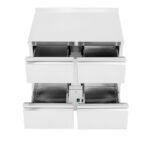 Kühltheke, 4 Schubladen, Arktic, 97L, Silber, 230V/220W, 900x700x(H)908mm – Bild 2
