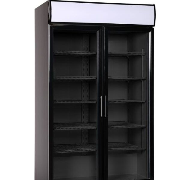 Bar-Kühlschrank, zweitürig, Arktic, Baldachin mit LED-Beleuchtung, 827L, Schwarz, 230V/480W, 1130x720x(H)2023mm