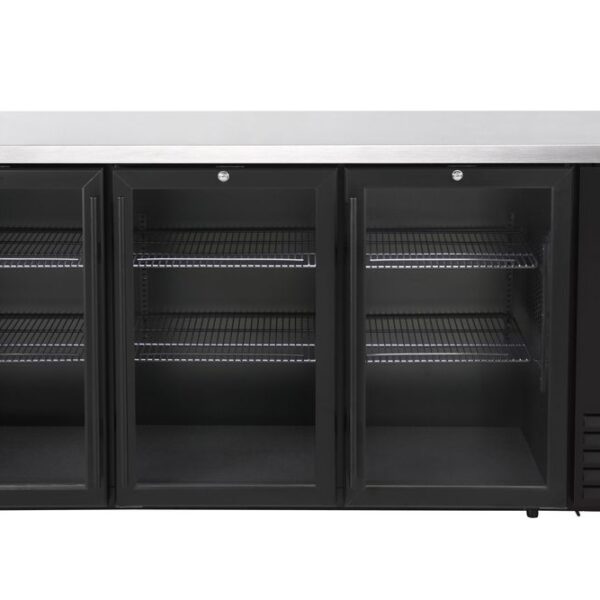 Kühltheke, Glastüren, Arktic, 6 Regale, 493L, Schwarz, 230V/185W, 1826x631x(H)865mm