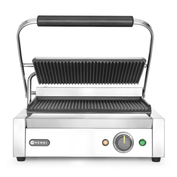 Kontaktgrill Panini, HENDI, Silber, 220-240V/2200W, 430x375x(H)216mm