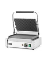 Kontaktgrill - Panini, HENDI, oben gerillt, unten glatt, 230V/2200W, 430x375x(H)216mm – Bild 2