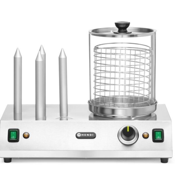 Würstchen- und Hotdog-Brötchenwärmer, HENDI, 230V/550W, 500x310x(H)395mm