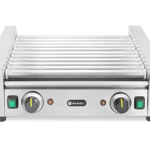 Rollengrill, 2 Zonen, HENDI, Silber, 230V/980W, 566x527x(H)192mm, Rechteckig
