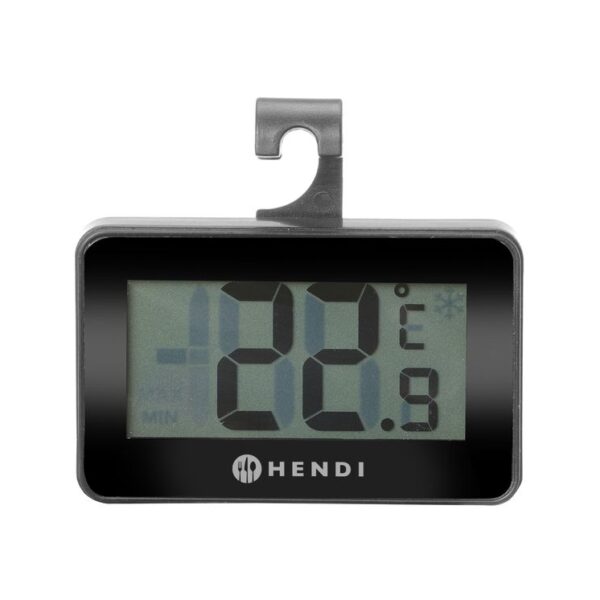 Kühlschrankthermometer, digital, HENDI, Schwarz, 67x62x(H)12mm