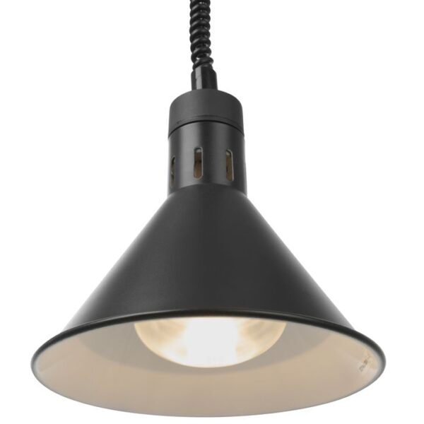 Höhenverstellbare Wärmelampe, konisch, HENDI, Schwarz, 230V/375W, ⌀275x(H)250mm