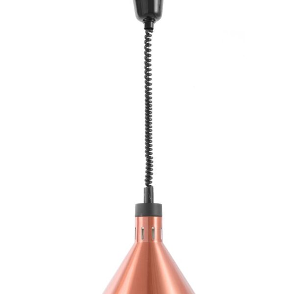Höhenverstellbare Wärmelampe, konisch, HENDI, Kupfer, 230V/375W, ⌀275x(H)250mm