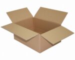 Faltkarton 350x250x(100)-150mm mit variabler Höhe 1-wellig Dickwelle braun