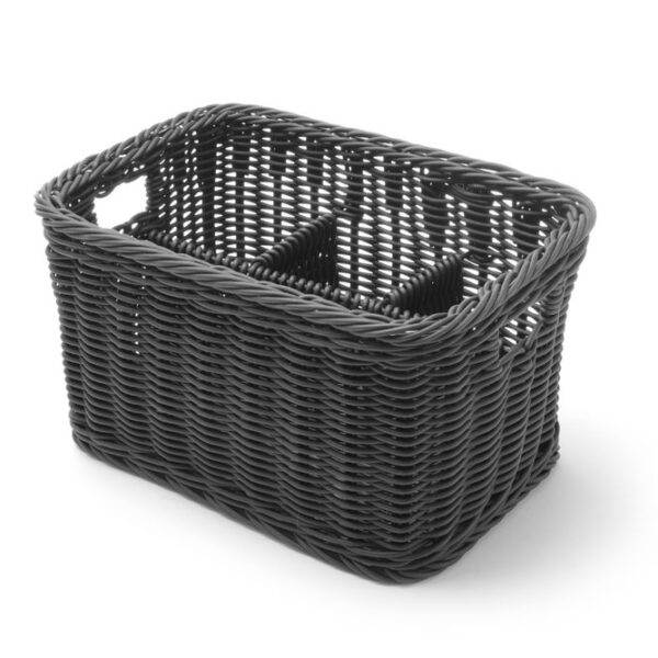 Besteckkorb, HENDI, Schwarz, 260x180x(H)150mm