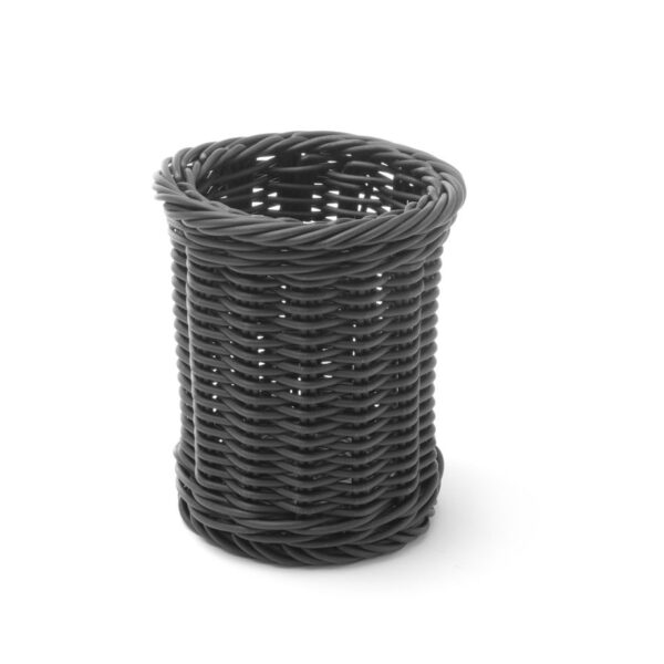 Besteckkorb, HENDI, Schwarz, ⌀100x(H)120mm