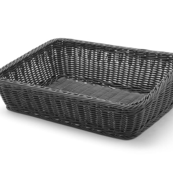 Brotkorb, abgeschrägt, HENDI, Schwarz, 400x300x(H)120mm