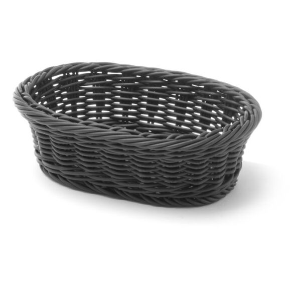 Brotkorb, oval, HENDI, Schwarz, 190x120x(H)60mm